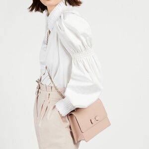 TED BAKER Bow Leather Matinee Light Pink Cross Body Bag